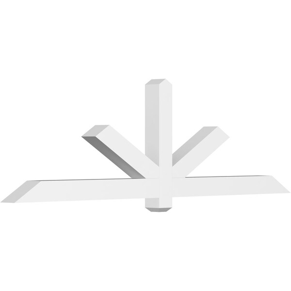Ekena Millwork Kennewick Architectural Grade PVC Gable Bracket, 84"W x 24 1/2"H x 4"D x 4"F, 7/12 Pitch GBP084X25X0404KEN00 - main